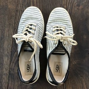 UGG sneakers, canvas striped